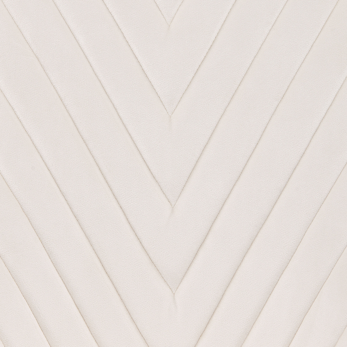 Set di 2 sedie da pranzo in velluto bianco sporco senza braccioli con schienale alto sedia a sbalzo da soggiorno