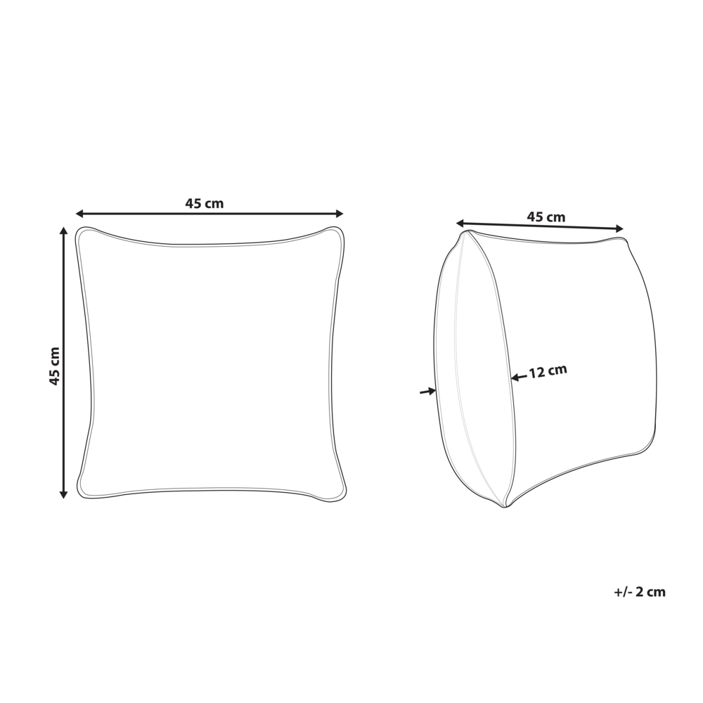 Cuscino decorativo Beige Tessuto 45 x 45 cm Motivo solido lavorato a maglia