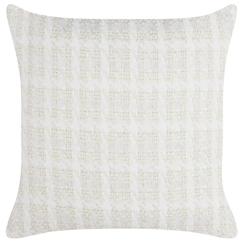 Set di 2 cuscini sparsi in tessuto beige 45 x 45 cm con motivo a scacchiera Rivestimento in stile tessile