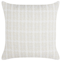 Set di 2 cuscini sparsi in tessuto beige 45 x 45 cm con motivo a scacchiera Rivestimento in stile tessile