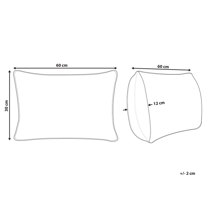Cuscino decorativo Beige Tessuto 30 x 60 cm Modello a quadri Coprire Stile Tessile