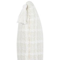 Set di 2 cuscini decorativi in tessuto beige 30 x 60 cm con motivo a scacchiera