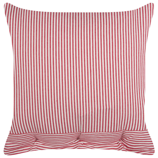 Cuscino decorativo in cotone rosso e bianco 45 x 45 cm con motivo a righe e bottoni Accessori decorativi retrò Camera da letto Soggiorno