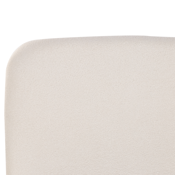 Letto contenitore Bianco Boucle Poliestere Tessuto 180 x 200 cm Design moderno e minimalista