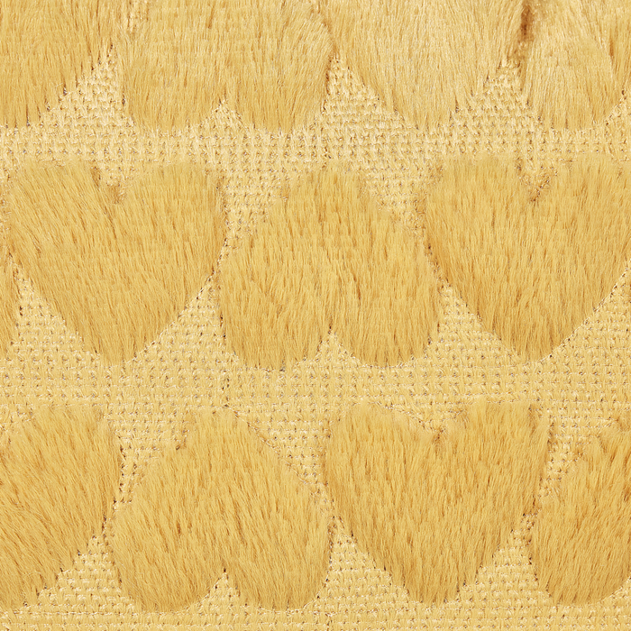 Set di 2 cuscini in poliestere ricamati con motivo a cuoricini giallo 45 x 45 cm morbida imbottitura