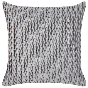 Set di 2 cuscini in tessuto di poliestere trapuntato grigio 45 x 45 cm elegante stile classico