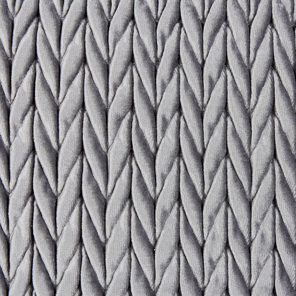 Set di 2 cuscini in tessuto di poliestere trapuntato grigio 45 x 45 cm elegante stile classico