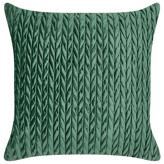 Set di 2 cuscini in tessuto di poliestere trapuntato verde 45 x 45 cm elegante stile classico
