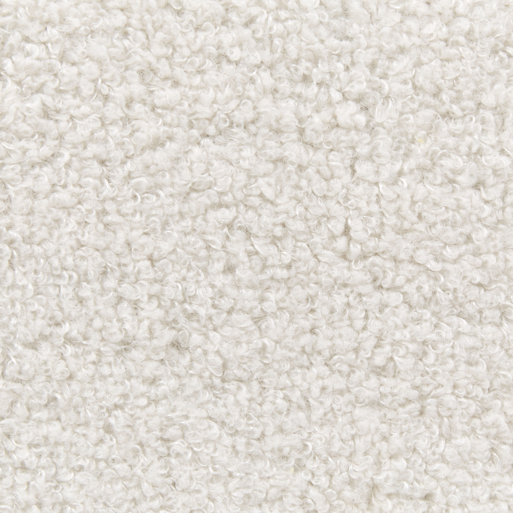 Letto singolo 90 x 200 in bouclé beige chiaro  con rete a doghe senza testiera