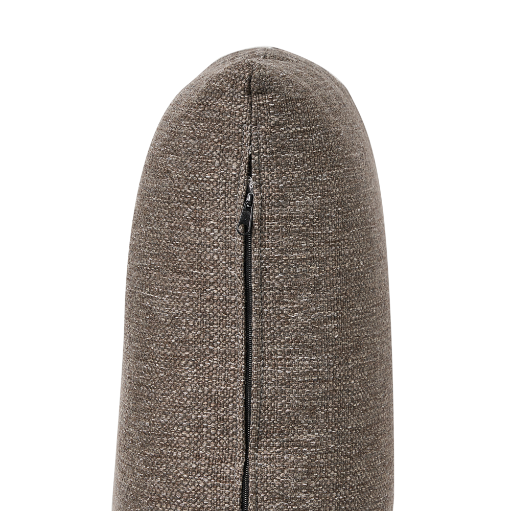 Divano in tessuto ad angolo retto Marrone Tessuto Gambe in metallo 3 posti Stile minimalista