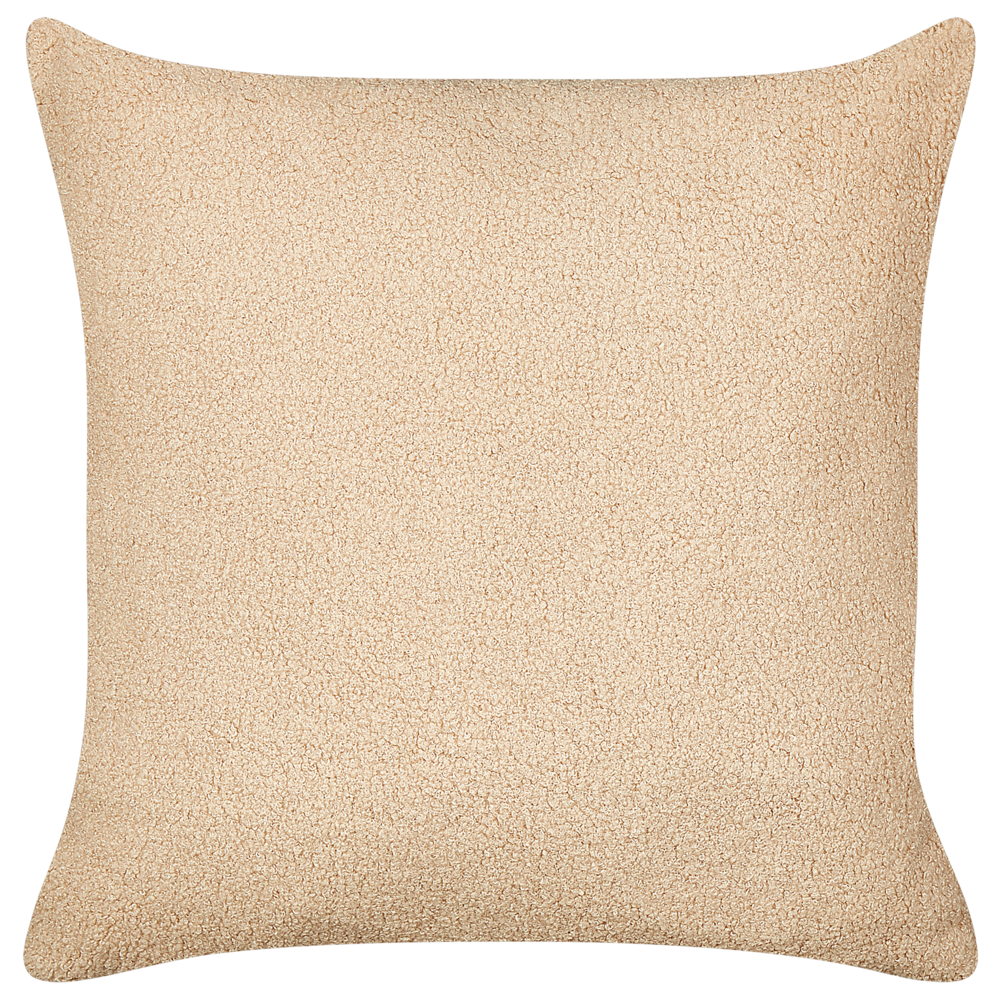 Set di 2 cuscini decorativi Sand Beige Boucle 45 x 45 cm fodera rimovibile con cerniera Accessori decorativi Boho