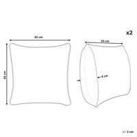 Set di 2 cuscini decorativi Sand Beige Boucle 45 x 45 cm fodera rimovibile con cerniera Accessori decorativi Boho