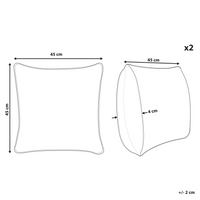 Set di 2 cuscini decorativi Bianco Boucle 45 x 45 cm fodera rimovibile con cerniera Accessori decorativi Boho