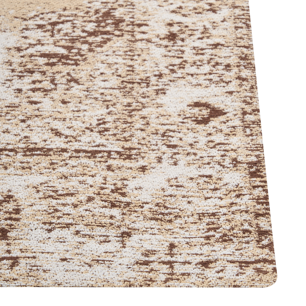 Tappeto Beige e Marrone 80 x 300 cm Orientale Soggiorno Camera da Letto