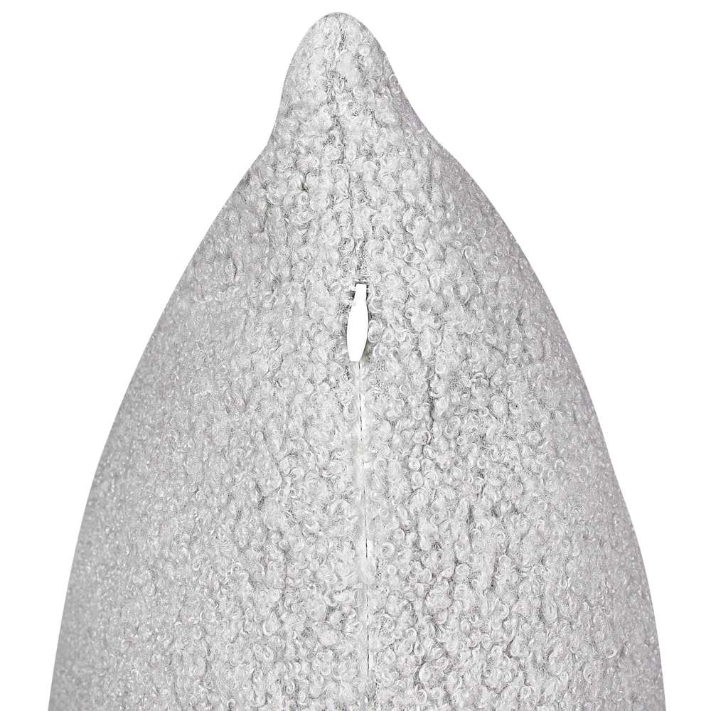 Set di 2 cuscini decorativi Grigio Boucle 45 x 45 cm fodera rimovibile con cerniera Accessori decorativi Boho