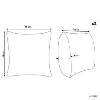 Set di 2 cuscini decorativi Grigio Boucle 45 x 45 cm fodera rimovibile con cerniera Accessori decorativi Boho