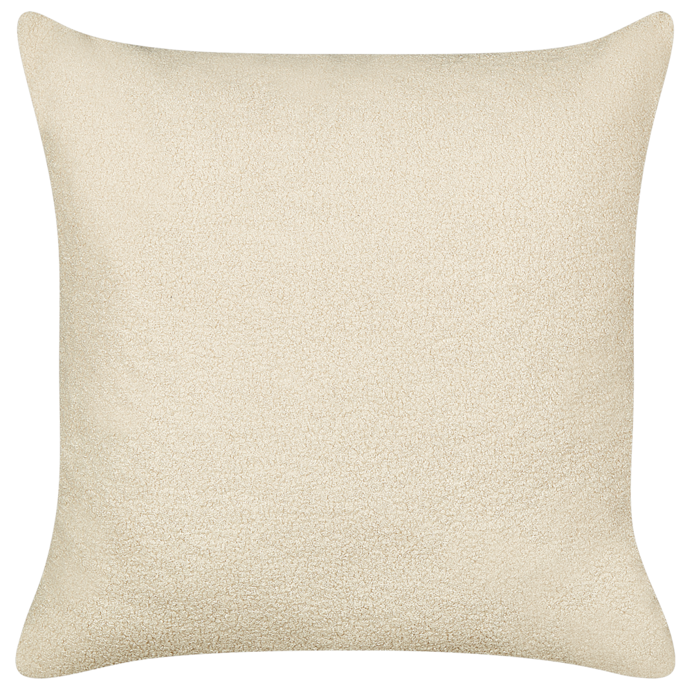 Set di 2 cuscini decorativi Beige Boucle 60 x 60 cm fodera rimovibile con cerniera Accessori decorativi Boho