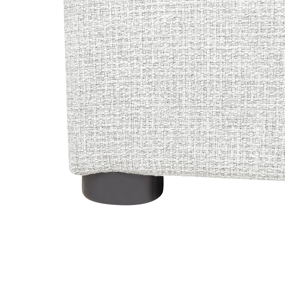 Letto singolo con contenitore in tessuto grigio chiaro 90 x 200 cm portaoggetti stile moderno