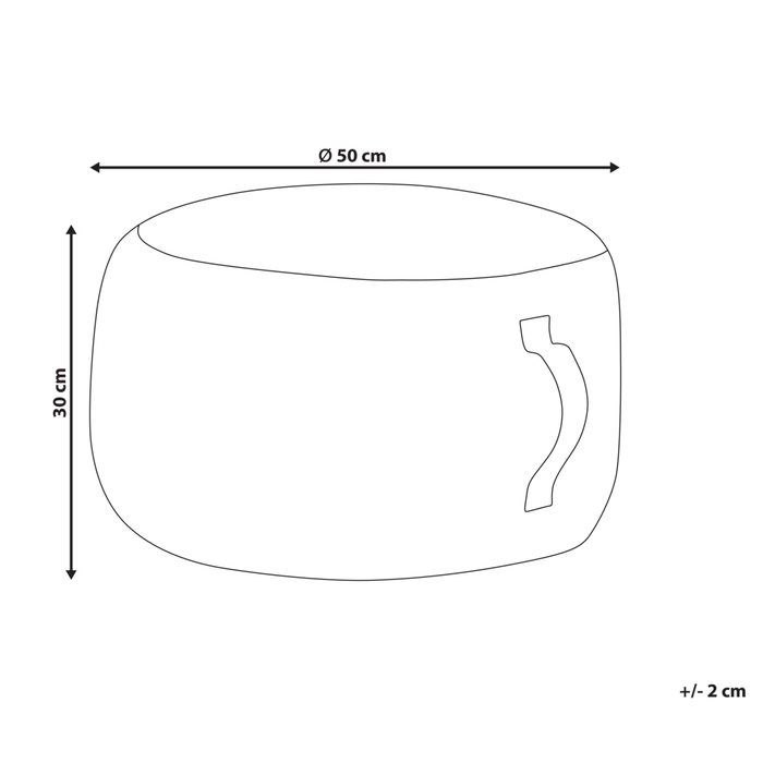 Pouf Bianco Grigio Cotone 50 x 30 cm Gradiente Stampato Modello Decorativo Seduta fatta a mano Boho Stile Moderno Soggiorno Camera da Letto