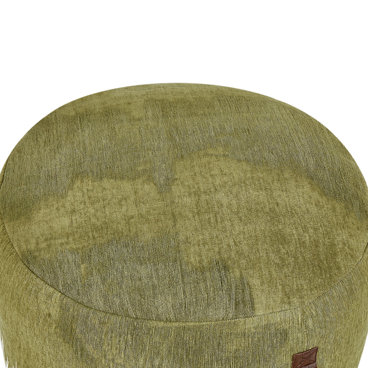Pouf Bianco Verde Cotone 50 x 30 cm Gradiente Stampato Modello Decorativo Seduta fatta a mano Boho Stile Moderno Soggiorno Camera da Letto