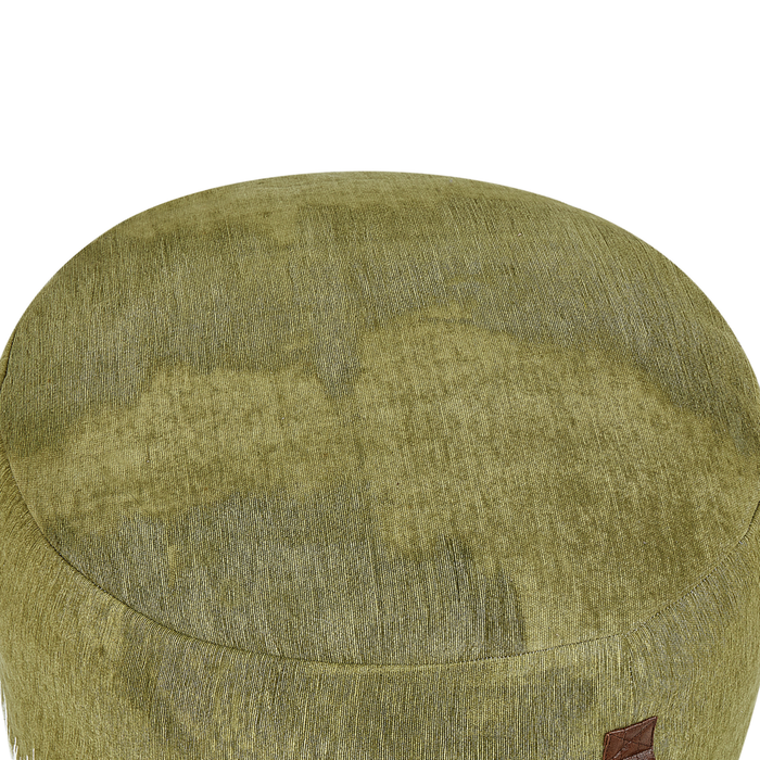 Pouf Bianco Verde Cotone 50 x 30 cm Gradiente Stampato Modello Decorativo Seduta fatta a mano Boho Stile Moderno Soggiorno Camera da Letto