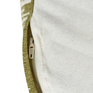 Pouf Bianco Verde Cotone 50 x 30 cm Gradiente Stampato Modello Decorativo Seduta fatta a mano Boho Stile Moderno Soggiorno Camera da Letto