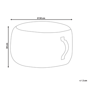 Pouf Bianco Giallo Cotone 50 x 30 cm Gradiente Stampato Modello Decorativo Seduta fatta a mano Boho Stile Moderno Soggiorno Camera da Letto