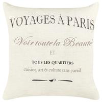 Set di 2 cuscini in lino e cotone bianco  con cerniera 50 x 50 cm accessori camera da letto