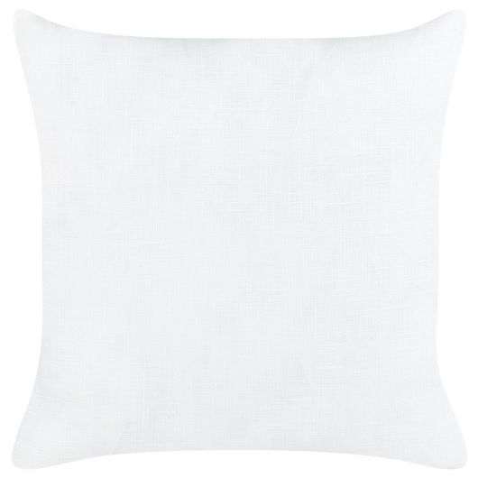 Set di 2 cuscini in lino e cotone bianco  con cerniera 50 x 50 cm accessori camera da letto