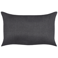 Set di 2 cuscini in lino e cotone nero sfoderabili con bottoni decorativi 30 x 50 cm soggiorno camera da letto