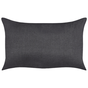 Set di 2 cuscini in lino e cotone nero sfoderabili con bottoni decorativi 30 x 50 cm soggiorno camera da letto