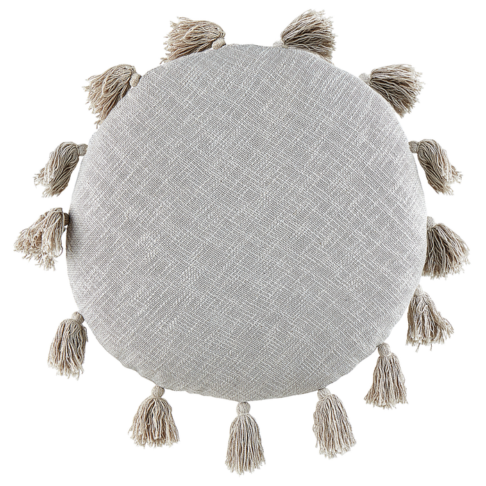 Set di 2 cuscini decorativi in cotone grigio da 45 cm con nappe Accessori decorativi moderni Boho