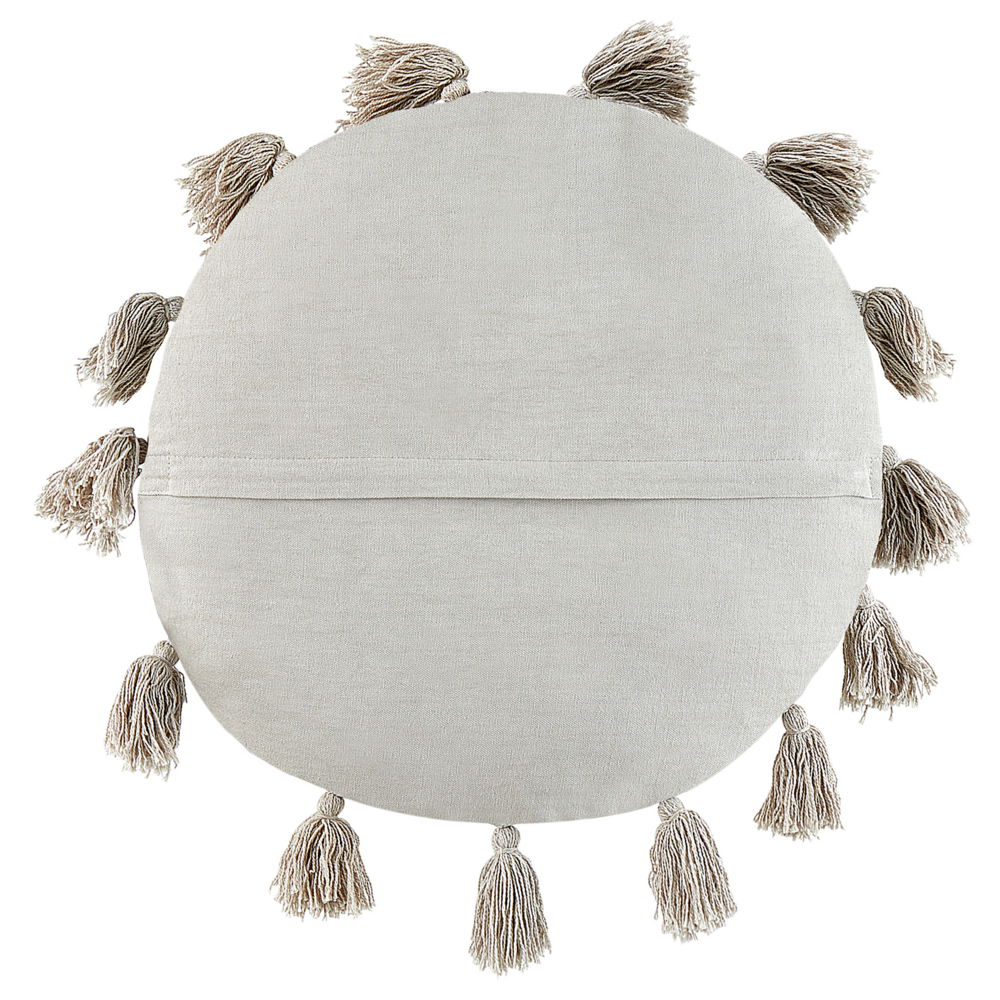 Set di 2 cuscini decorativi in cotone grigio da 45 cm con nappe Accessori decorativi moderni Boho