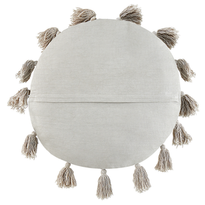 Set di 2 cuscini decorativi in cotone grigio da 45 cm con nappe Accessori decorativi moderni Boho