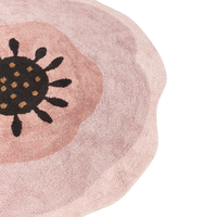 Tappeto Rosa Cotone ø 140 cm Rotondo Stile Boho Soggiorno Bambini Camera dei Bambini