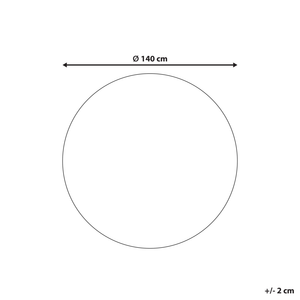 Tappeto in cotone beige chiaro e giallo ø 140 cm rotondo stile boho Soggiorno Bambini Camera dei bambini