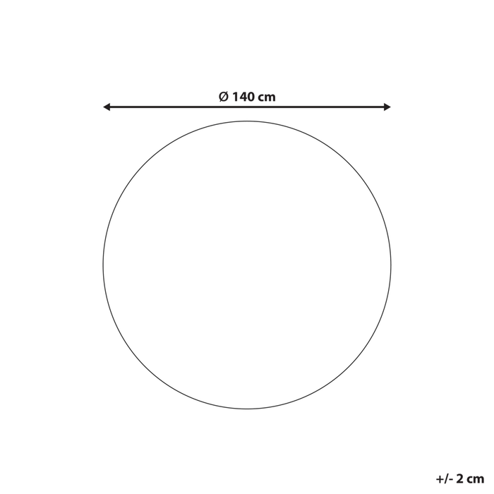 Tappeto in cotone beige chiaro e giallo ø 140 cm rotondo stile boho Soggiorno Bambini Camera dei bambini