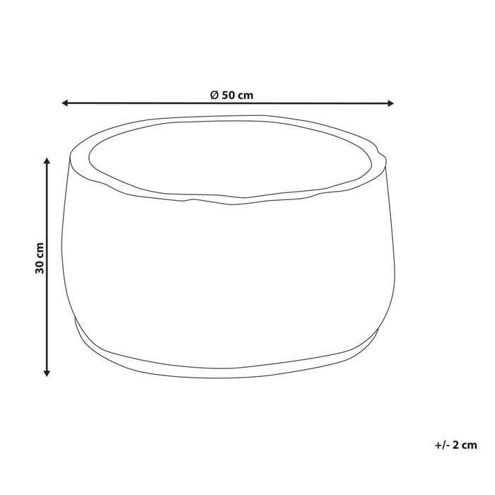 Pouf in cotone beige e nero 50 x 30 cm con motivo stampato Seduta decorativa fatta a mano in stile moderno Boho Soggiorno Camera da letto