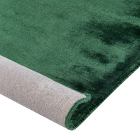 Tappeto a pelo corto in viscosa verde scuro 200 x 300 cm pelo corto capitonné moderno