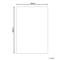 Tappeto in viscosa beige chiaro 200 x 300 cm a pelo corto capitonné moderno