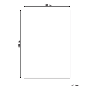 Tappeto in viscosa beige chiaro 200 x 300 cm a pelo corto capitonné moderno