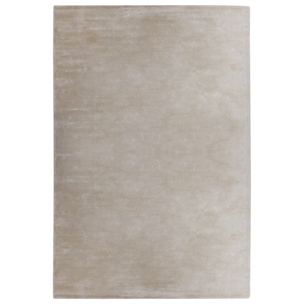 Tappeto in viscosa beige chiaro 200 x 300 cm a pelo corto capitonné moderno