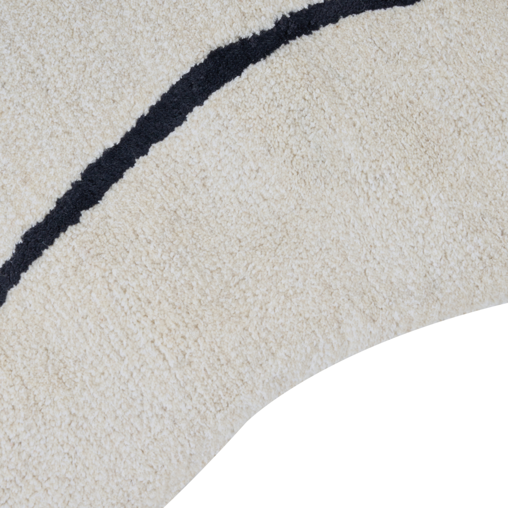 Tappeto moderno in viscosa e lana fatto a mano con motivo geometrico beige 160 x 230 cm Stile Modern Glam