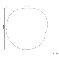 Tappeto Nero con Motivo Geometrico dorato Viscosa e Cotone 200 x 200 cm Stile Modern Glam