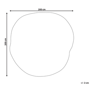 Tappeto Nero con Motivo Geometrico dorato Viscosa e Cotone 200 x 200 cm Stile Modern Glam