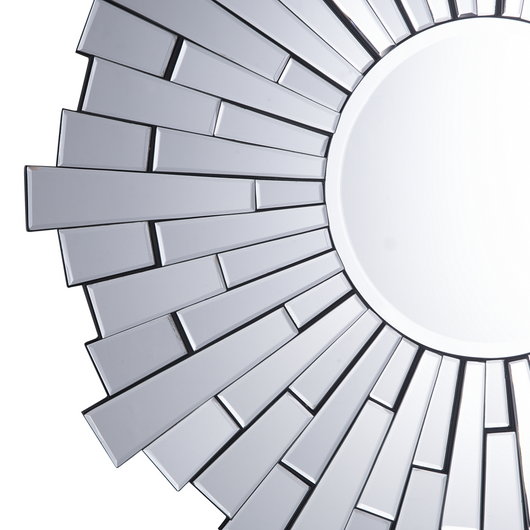 Specchio da Parete Argento 70 cm Rotondo Finitura Lucida soggiorno