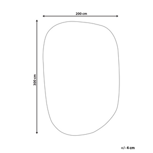 Tappeto Verde Viscosa e Lana Forma Irregolare 200 x 300 cm Stile Moderno Glam