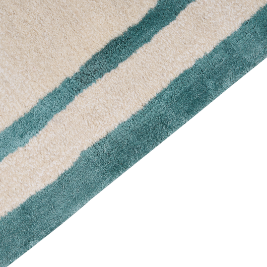 Tappeto Beige Viscosa e Lana Forma Irregolare 160 x 230 cm Stile Moderno Glam