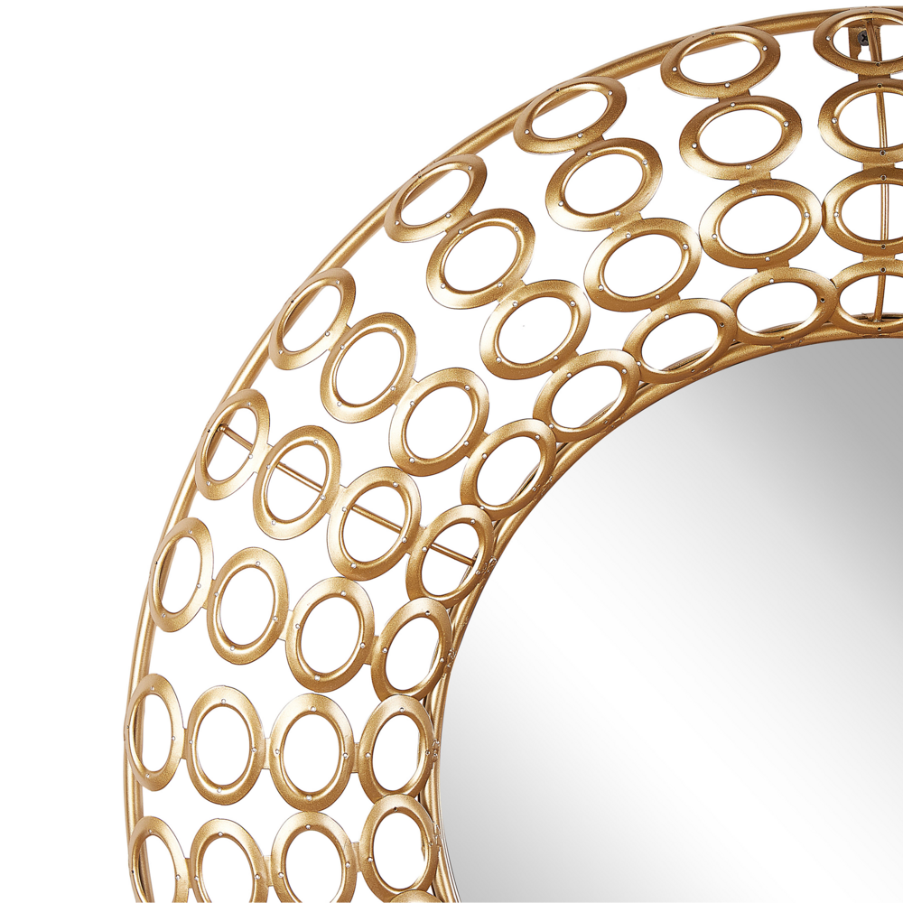 Specchio da parete ovale dorato ø 80 cm arte da parete Decor Soggiorno in stile eclettico