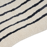 Tappeto Beige Viscosa e Lana Forma Irregolare 200 x 300 cm Stile Moderno Glam